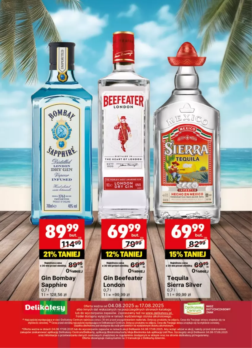 Gazetka promocyjna Delikatesy Centrum - Delibarek DC32-DC33 - ważna 04.08 do 17.08.2025 - strona 30 - produkty: Gin, Por, STP, Tequila
