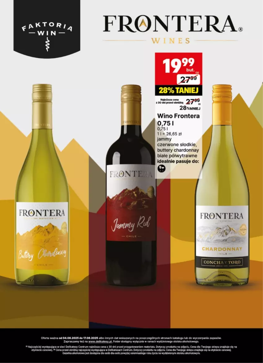 Gazetka promocyjna Delikatesy Centrum - Delibarek DC32-DC33 - ważna 04.08 do 17.08.2025 - strona 5 - produkty: Chardonnay, Rama, Rum, Tera, Wino