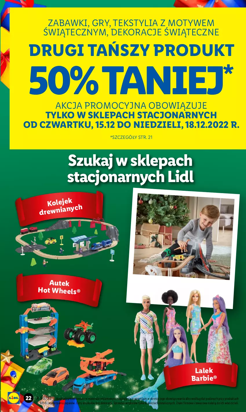 Gazetka promocyjna Lidl - GAZETKA - ważna 12.12 do 18.12.2022 - strona 22 - produkty: Barbie, Gry, Hot Wheels, Olej