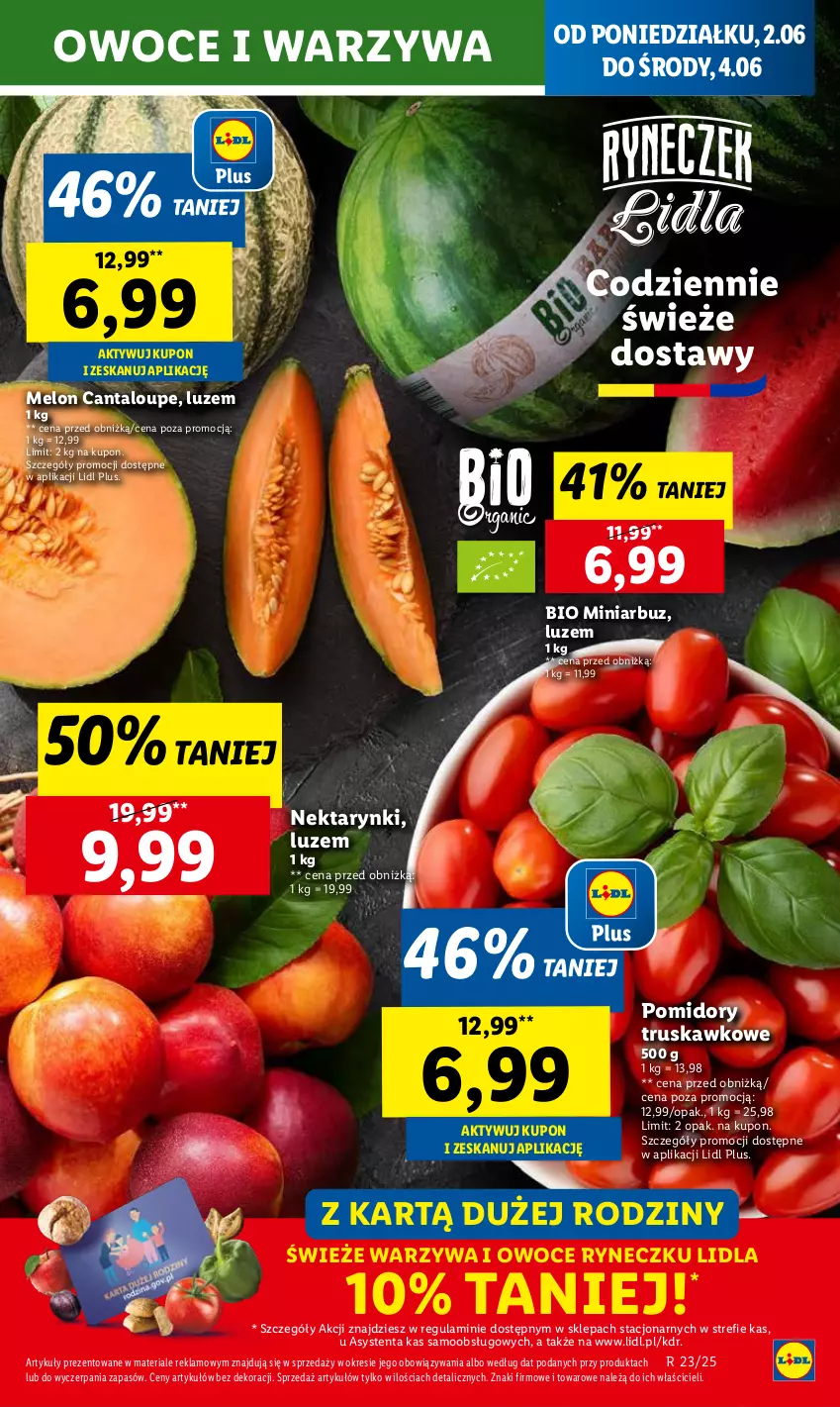 Gazetka promocyjna Lidl - GAZETKA - ważna 02.06 do 04.06.2025 - strona 15 - produkty: Arbuz, Melon, Nektar, Owoce, Pomidory, Warzywa, Warzywa i owoce