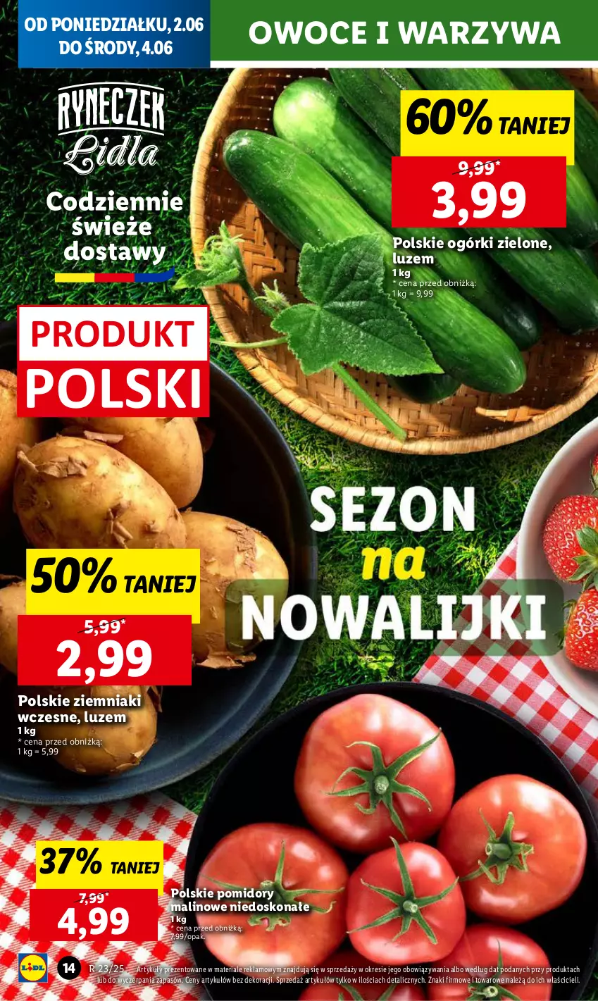 Gazetka promocyjna Lidl - GAZETKA - ważna 02.06 do 04.06.2025 - strona 16 - produkty: Owoce, Pomidory, Warzywa, Ziemniaki