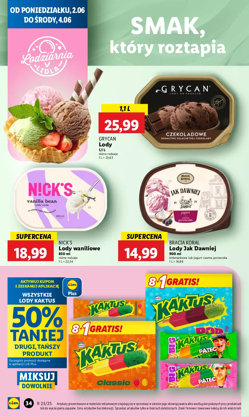 Gazetka promocyjna Lidl - GAZETKA - ważna 02.06 do 04.06.2025 - strona 38 - produkty: Gry, Jogurt, Kaktus, Lody, Por