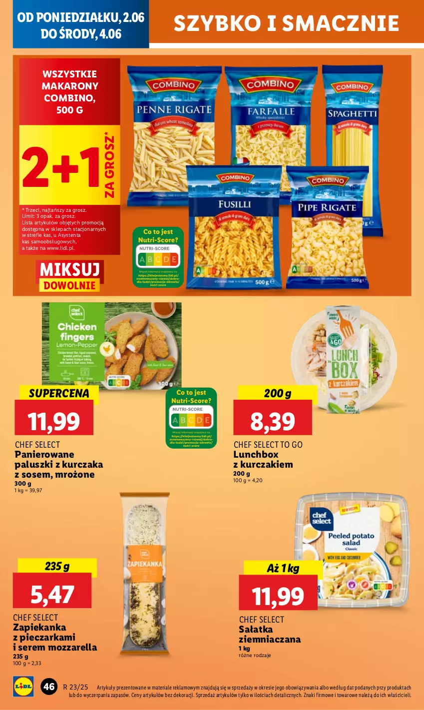 Gazetka promocyjna Lidl - GAZETKA - ważna 02.06 do 04.06.2025 - strona 52 - produkty: Kurczak, Makaron, Mozzarella, Piec, Pieczarka, Sałat, Sałatka, Ser, Sos, Zapiekanka
