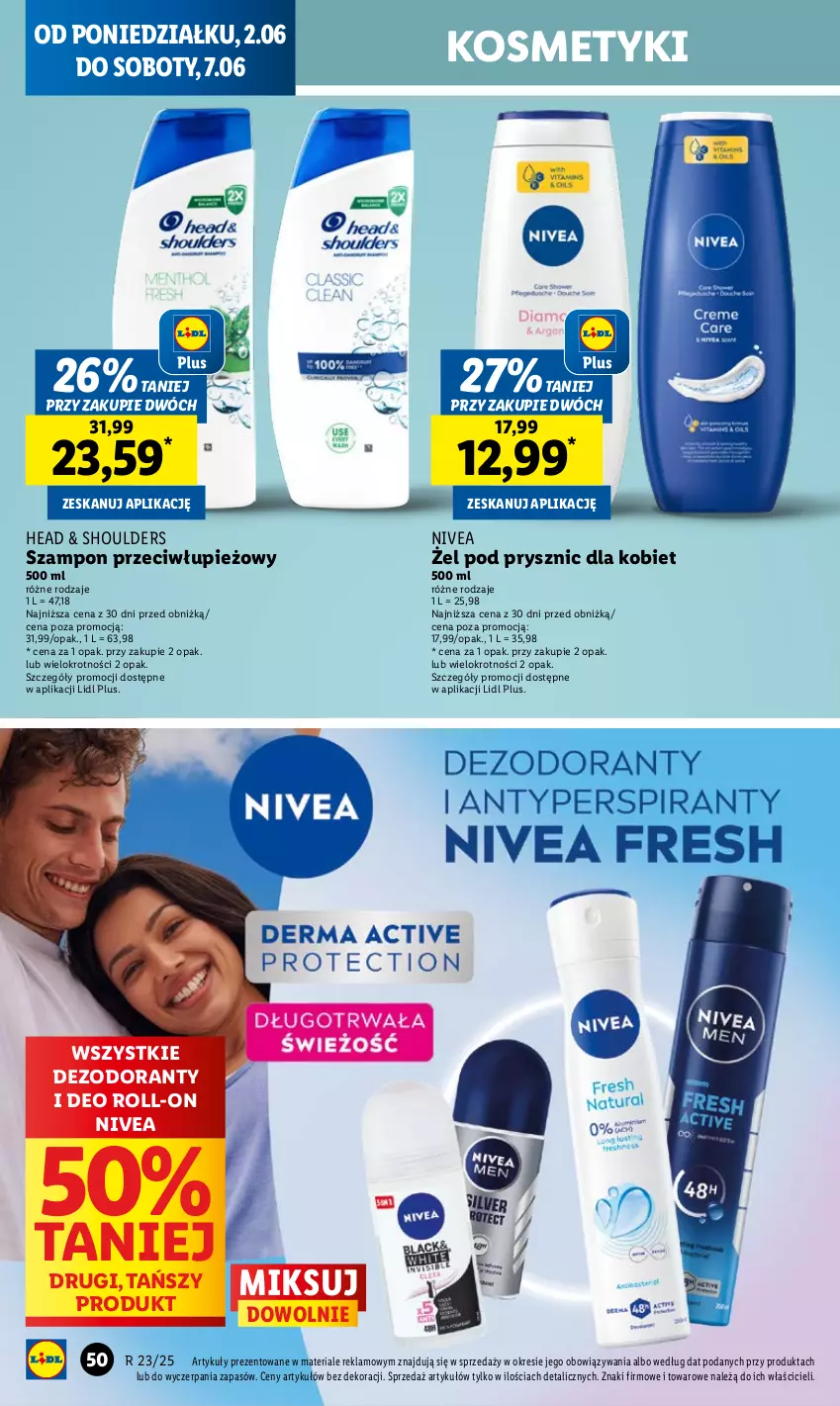 Gazetka promocyjna Lidl - GAZETKA - ważna 02.06 do 04.06.2025 - strona 56 - produkty: Dezodorant, Nivea, Szampon