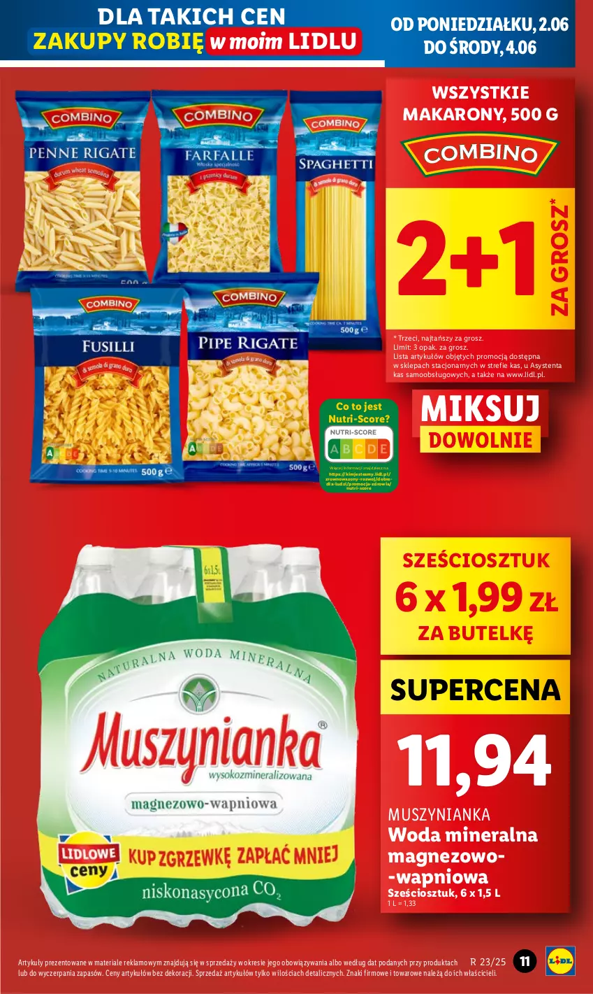 Gazetka promocyjna Lidl - GAZETKA - ważna 02.06 do 04.06.2025 - strona 9 - produkty: Magnez, Makaron, Mus, Muszynianka, Wazon, Woda, Woda mineralna