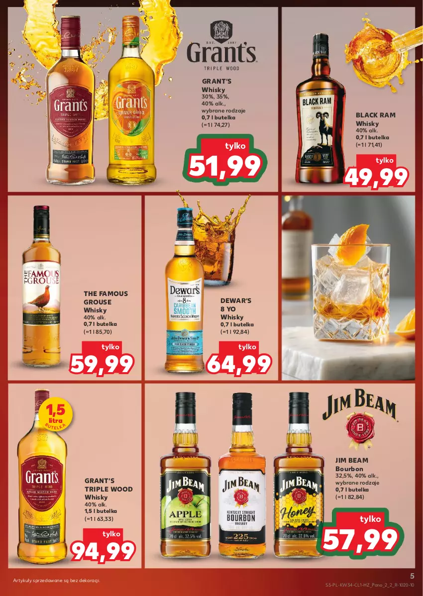 Gazetka promocyjna Kaufland - Barek Kauflandu - ważna 22.08 do 04.09.2024 - strona 5 - produkty: Bourbon, Fa, Gra, Jim Beam, Lack, The Famous Grouse, Whisky