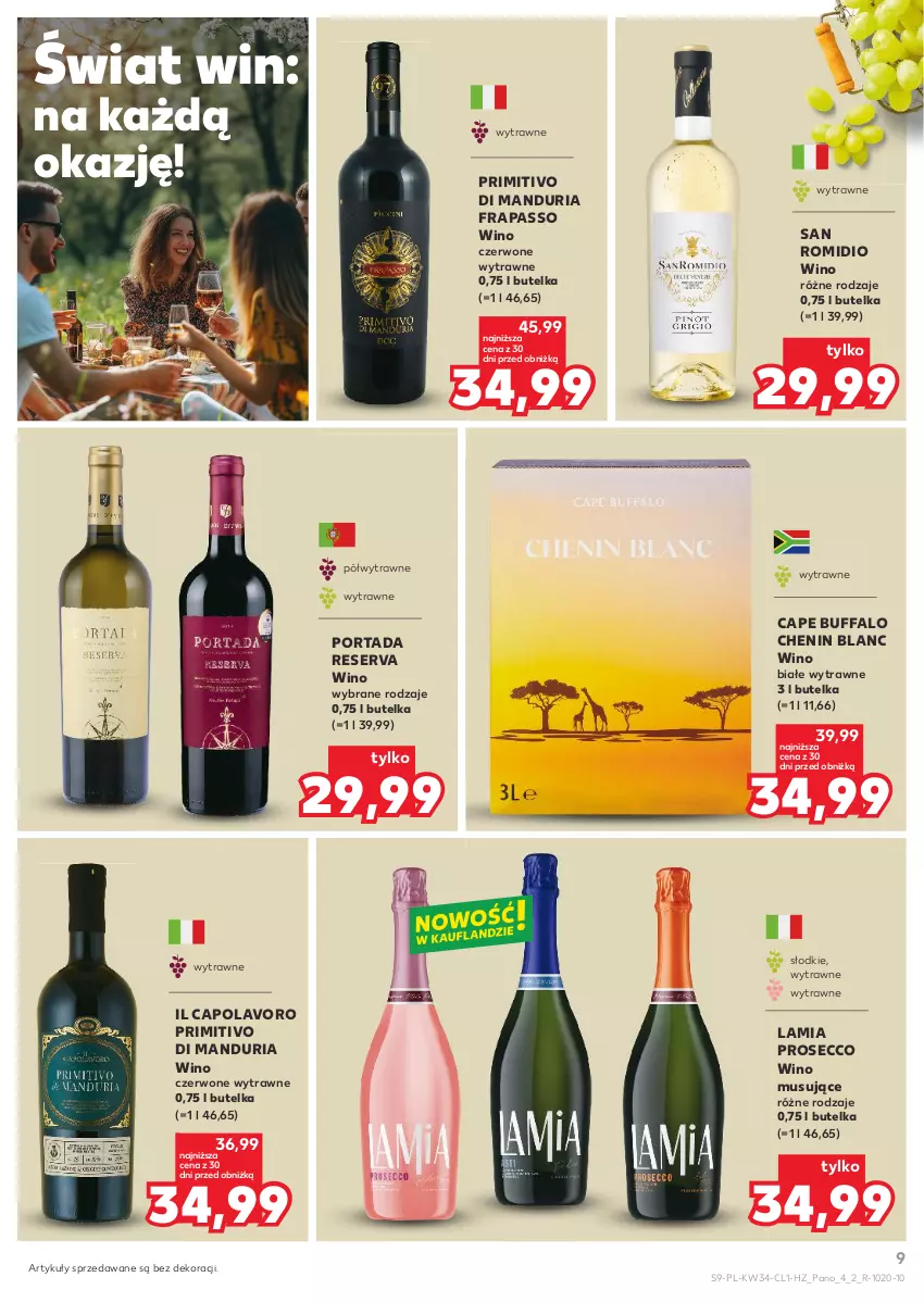 Gazetka promocyjna Kaufland - Barek Kauflandu - ważna 22.08 do 04.09.2024 - strona 9 - produkty: Fa, Mus, Por, Portada, Prosecco, Ser, Wino, Wino białe, Wino czerwone, Wino musujące