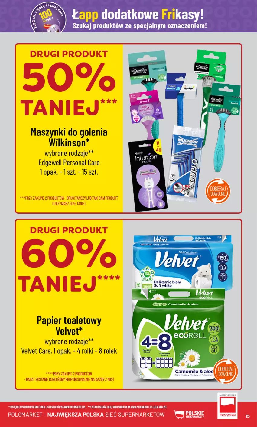 Gazetka promocyjna PoloMarket - Gazetka pomocyjna - ważna 17.07 do 23.07.2024 - strona 15 - produkty: Papier, Papier toaletowy, Rolki, Velvet