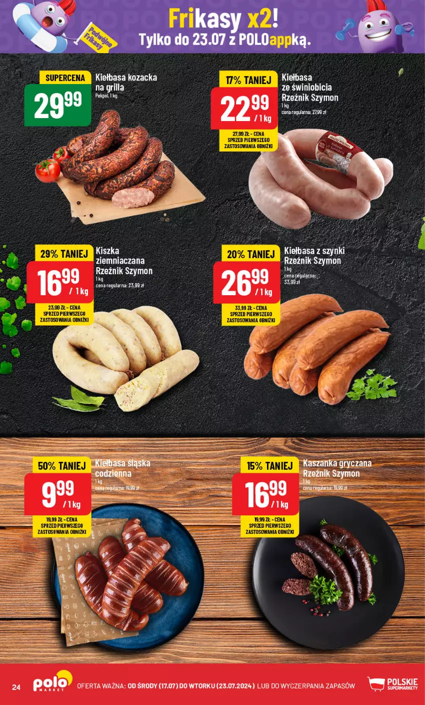 Gazetka promocyjna PoloMarket - Gazetka pomocyjna - ważna 17.07 do 23.07.2024 - strona 24 - produkty: BIC, Gry, Kasza, Kaszanka, Kiełbasa, LG, Mus