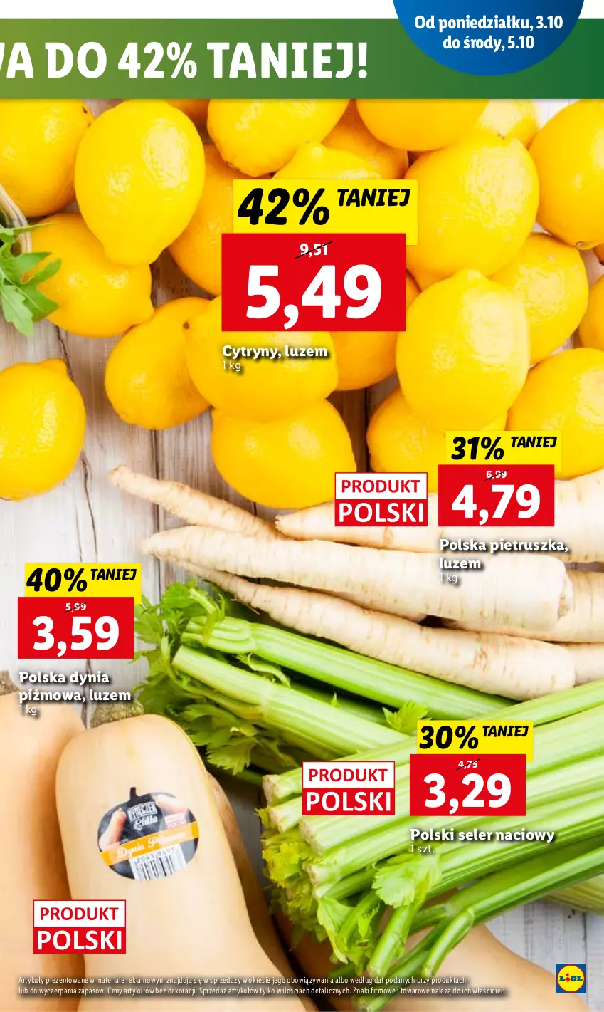 Gazetka promocyjna Lidl - GAZETKA - ważna 03.10 do 05.10.2022 - strona 15 - produkty: Cytryny, Pietruszka, Seler naciowy