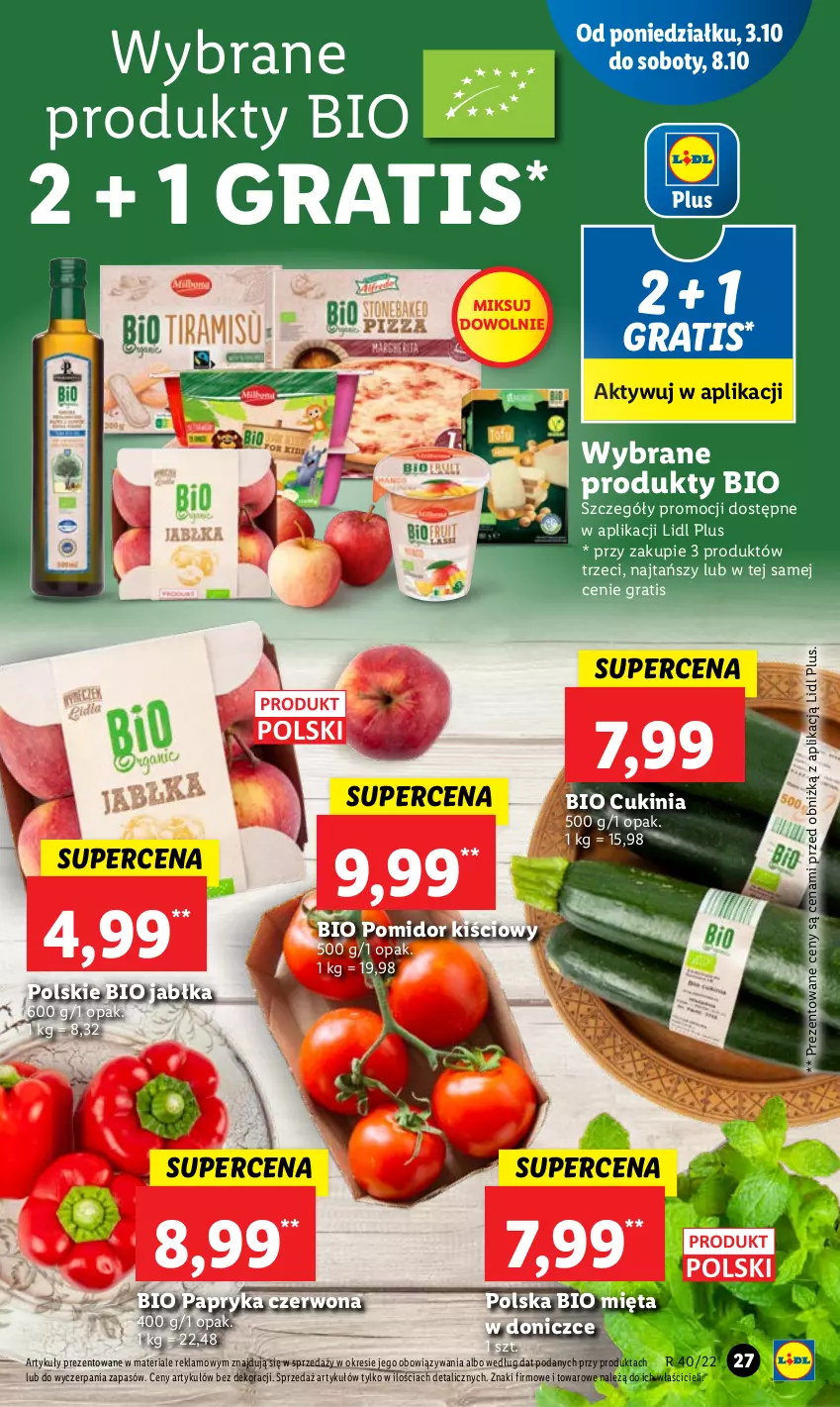 Gazetka promocyjna Lidl - GAZETKA - ważna 03.10 do 05.10.2022 - strona 31 - produkty: Gra, Jabłka, Mięta, Papryka, Papryka czerwona