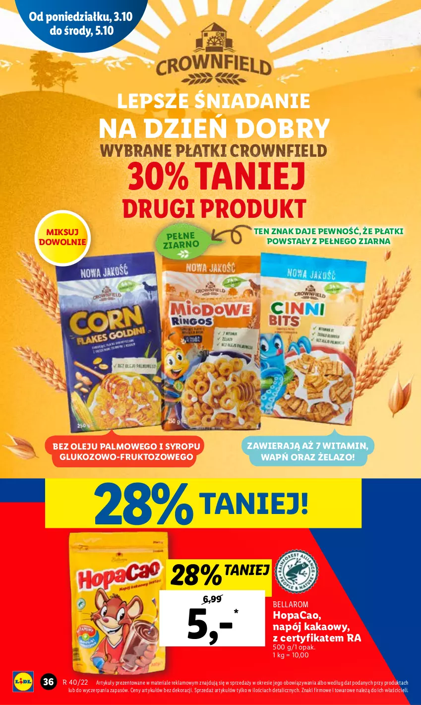 Gazetka promocyjna Lidl - GAZETKA - ważna 03.10 do 05.10.2022 - strona 40 - produkty: Bell, Bella, Kakao, Napój, Olej, Syrop