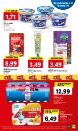 Gazetka promocyjna Lidl - GAZETKA - Gazetka - ważna od 05.10 do 05.10.2022 - strona 29 - produkty: Ryż na mleku, Ser, Ryż, Por, Gra, Danone, Rolmlecz, Actimel, Serek homogenizowany, Serek, Pilos, Mleko zagęszczone, Owoce, Mleko