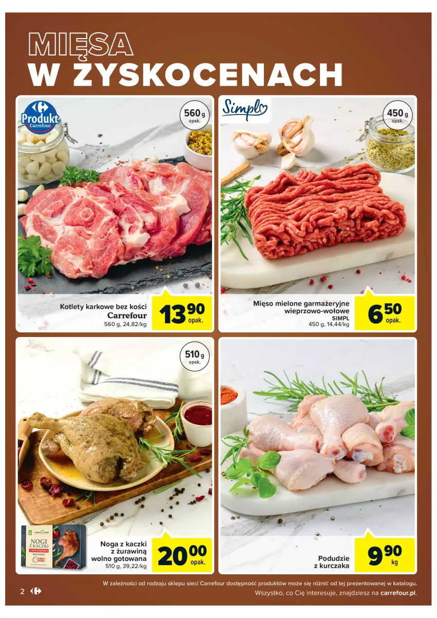 Gazetka promocyjna Carrefour - Gazetka Targ świeżości - ważna 06.09 do 12.09.2022 - strona 2 - produkty: Koc, Kotlet, Kurczak, Mięso, Mięso mielone, Noga z kaczki