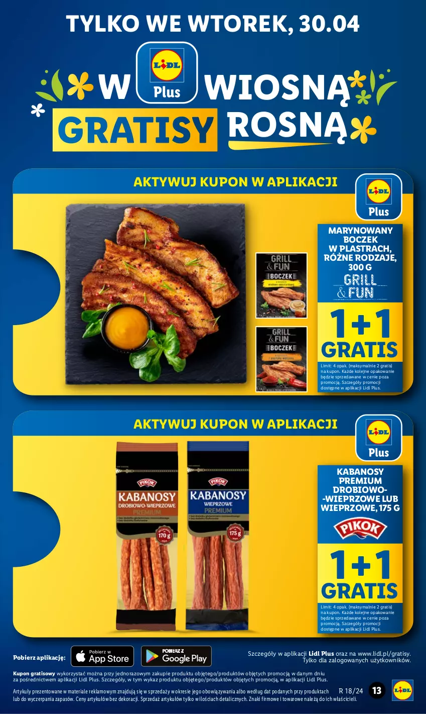 Gazetka promocyjna Lidl - GAZETKA - ważna 29.04 do 30.04.2024 - strona 15 - produkty: Boczek, Gra, Kabanos, Olej