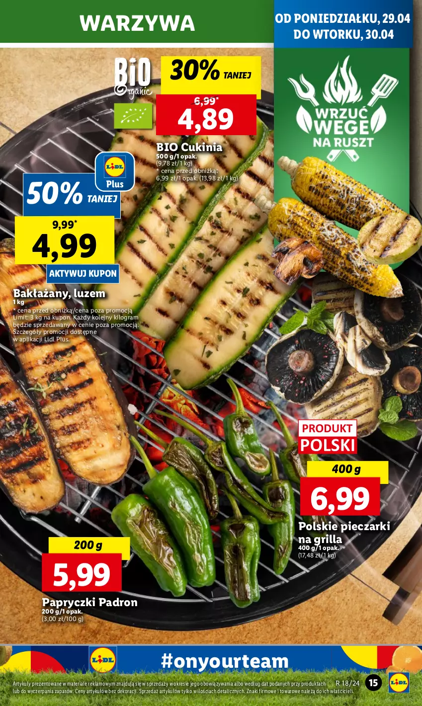 Gazetka promocyjna Lidl - GAZETKA - ważna 29.04 do 30.04.2024 - strona 17 - produkty: Dron, Gra, Grill, Olej, Piec, Warzywa