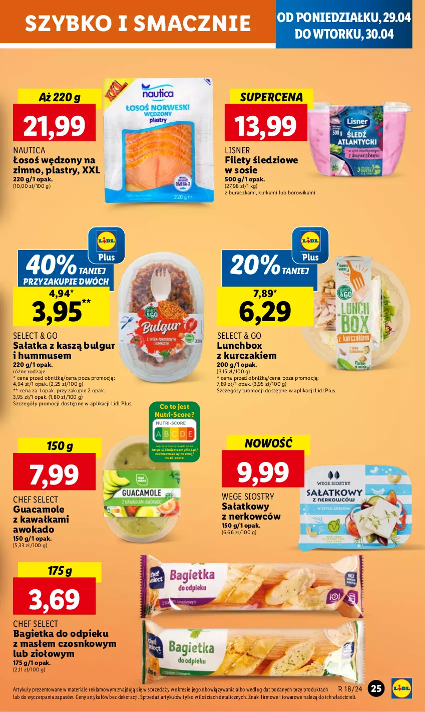 Gazetka promocyjna Lidl - GAZETKA - ważna 29.04 do 30.04.2024 - strona 29 - produkty: Amol, Bagietka, Bulgur, Hummus, Kawa, Kurczak, LG, Lisner, Mus, Sałat, Sałatka, Sos, Wazon