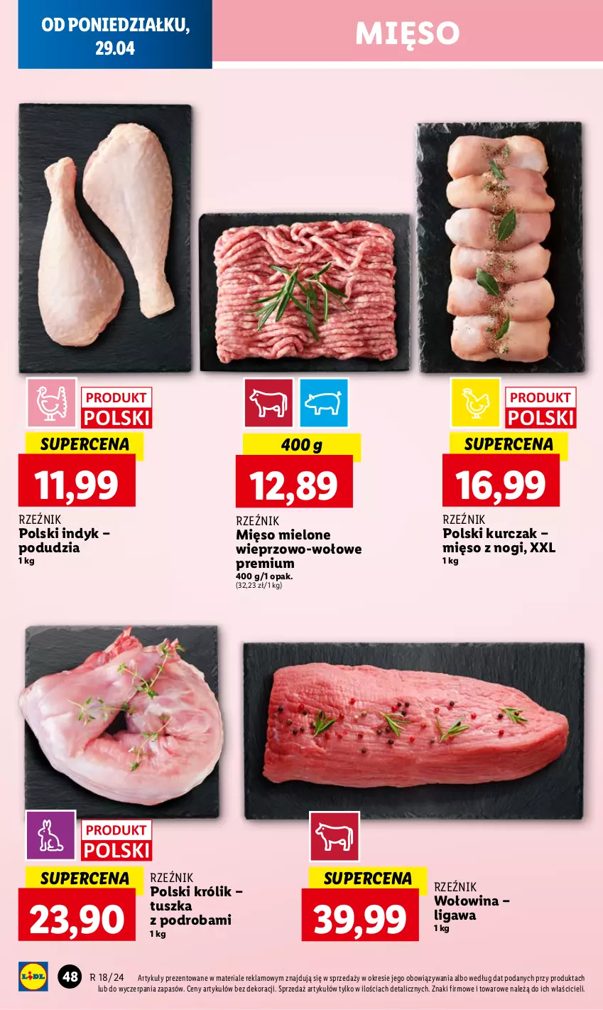 Gazetka promocyjna Lidl - GAZETKA - ważna 29.04 do 30.04.2024 - strona 52 - produkty: Królik, Kurczak, Mięso, Mięso mielone, Tusz, Wołowina