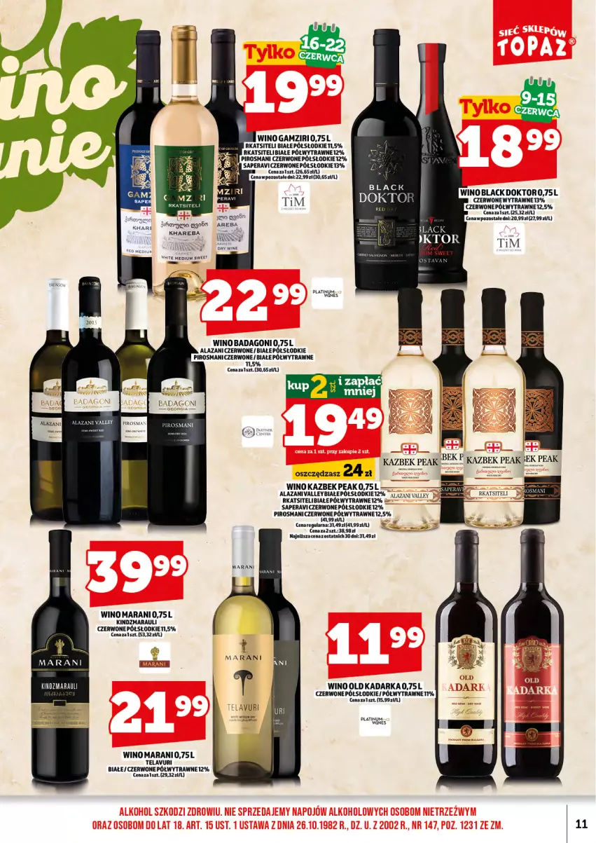 Gazetka promocyjna Topaz - Gazetka - ważna 02.06 do 30.06.2025 - strona 13 - produkty: Fa, Lack, Por, Wino