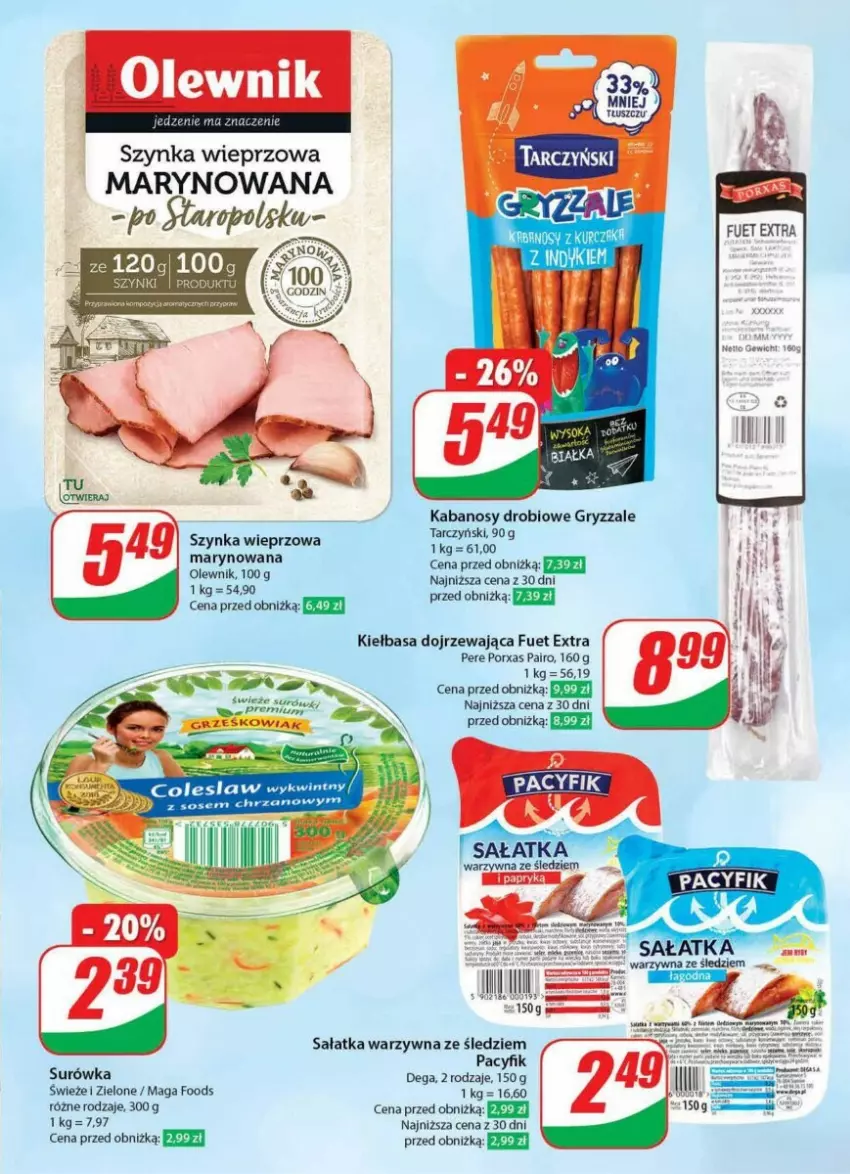 Gazetka promocyjna Dino - ważna 17.01 do 23.01.2024 - strona 29 - produkty: Chrzan, Dega, Gry, Kabanos, Kiełbasa, Olewnik, Piwa, Por, Sałat, Sałatka, Sałatka warzywna, Sos, Surówka, Szynka, Szynka wieprzowa