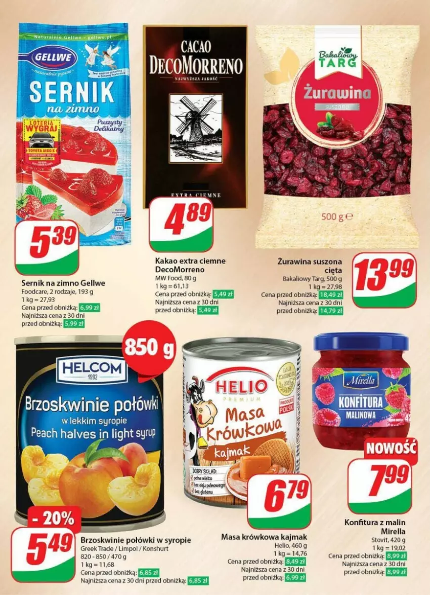 Gazetka promocyjna Dino - ważna 17.01 do 23.01.2024 - strona 6 - produkty: Brzoskwinie, HELCOM, Kakao, Konfitura, Masa krówkowa, Ser, Syrop