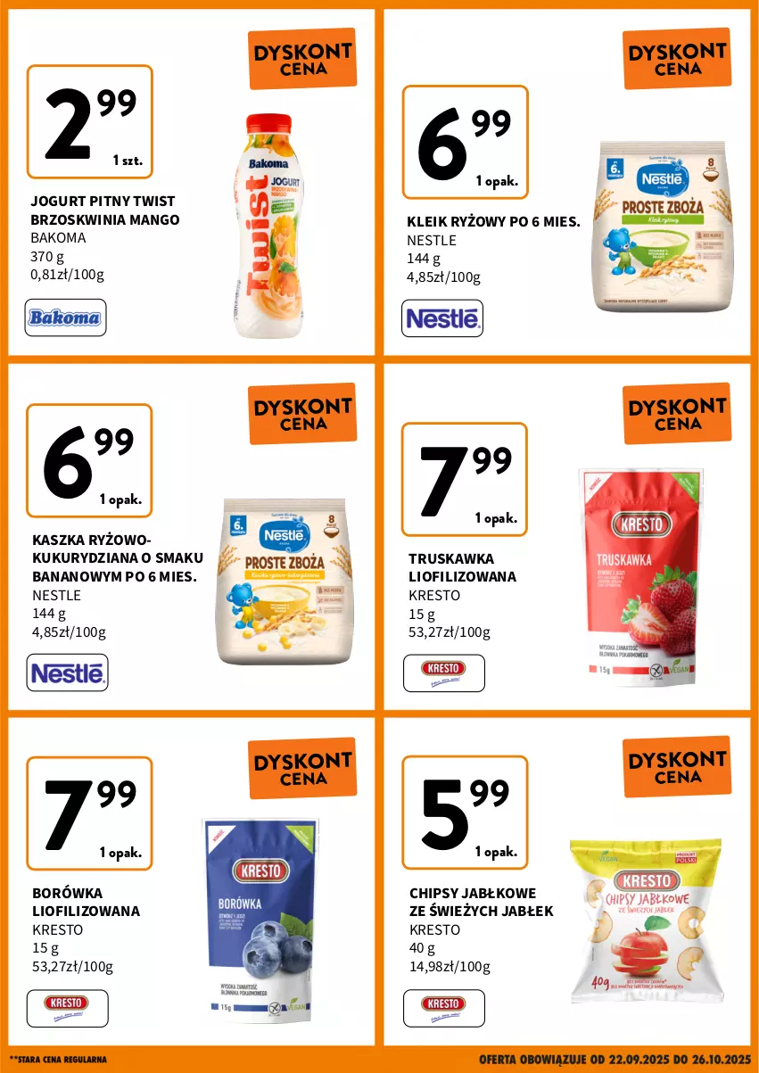 Gazetka promocyjna Intermarche - Gazetka Intermarche - ważna 22.09 do 26.10.2025 - strona 6 - produkty: Bakoma, Borówka, Chipsy, Jogurt, Jogurt pitny, Mango, Ryż