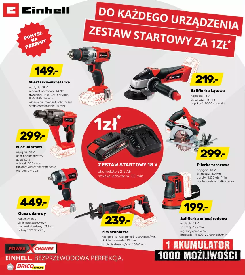 Gazetka promocyjna Bricomarche - Gazetka - ważna 17.11 do 24.12.2021 - strona 22 - produkty: Akumulator, Klucz udarowy, Młot, Młot udarowy, Odkurzacz, Pilarka tarczowa, Szlifierka, Szlifierka kątowa, Tarka, Top, Warka, Wkręt, Wkrętarka