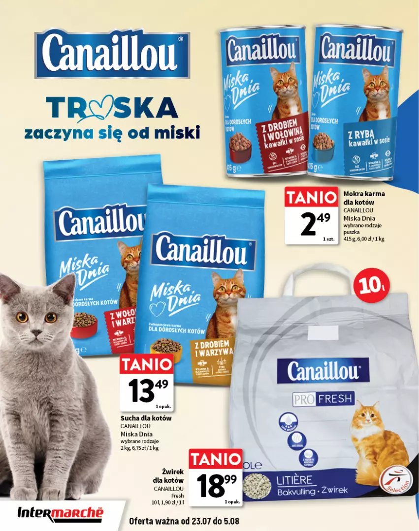 Gazetka promocyjna Intermarche - Gazetka Intermarche - ważna 23.07 do 05.08.2026 - strona 16 - produkty: Canaillou, Fa, Miska, Mokra karma