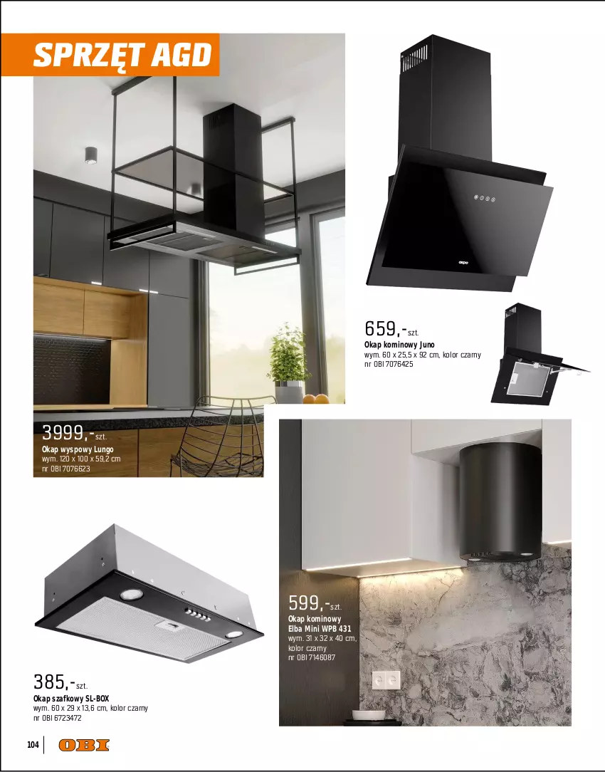 Gazetka promocyjna Obi - Gazetka OBI - ważna 01.09 do 31.12.2025 - strona 104 - produkty: Beko, Bosch, Fa, Kuchenka mikrofalowa, LG, Lodówka, Okap, Piekarnik, Płyta, Płyta indukcyjna, Warka, Zmywarka