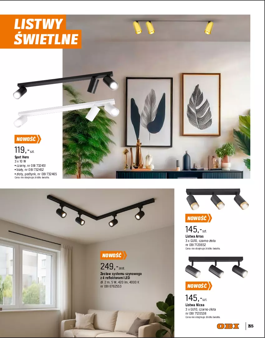 Gazetka promocyjna Obi - Gazetka OBI - ważna 01.09 do 31.12.2025 - strona 155 - produkty: Lampa, Lampa sufitowa, Lampa wisząca, Listwa, Reflektor, Salomon, Sok