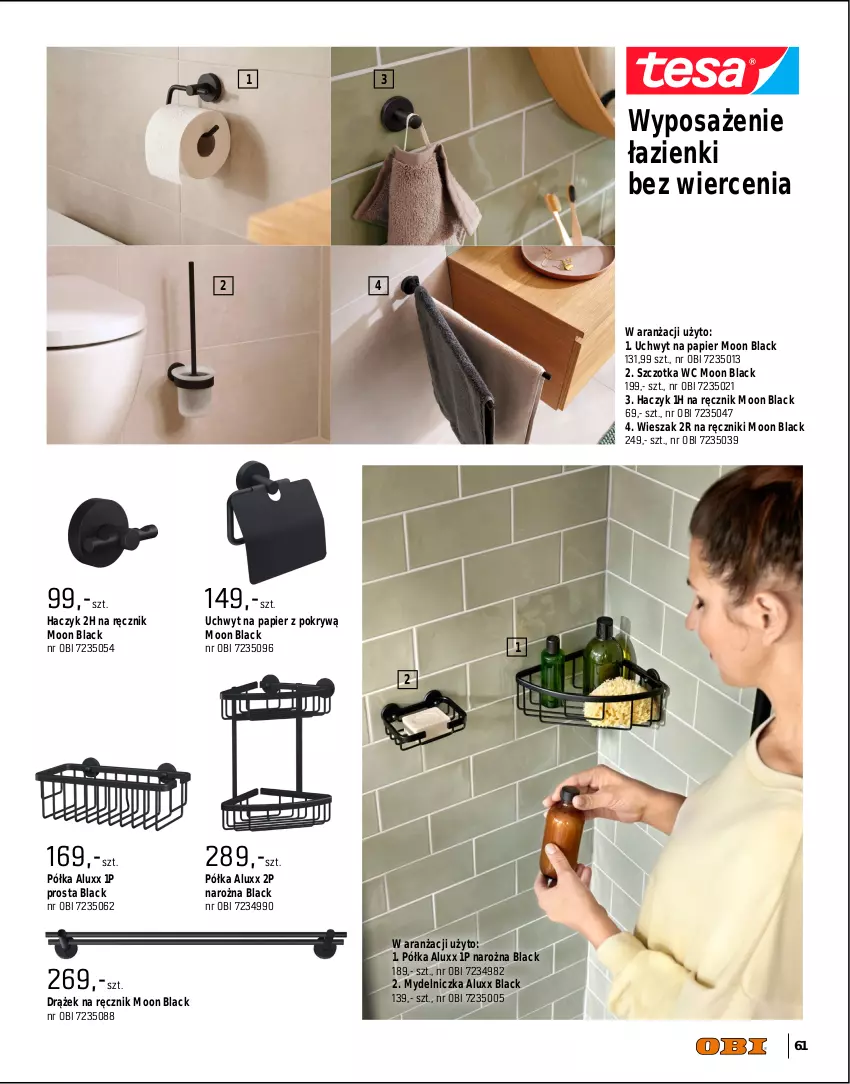 Gazetka promocyjna Obi - Gazetka OBI - ważna 01.09 do 31.12.2025 - strona 61 - produkty: Dywan, Dywanik, Dywanik łazienkowy, Gra, Granat, Haczyk, Lack, Mydelniczka, Papier, Półka, Ręcznik, Szczotka, Wieszak