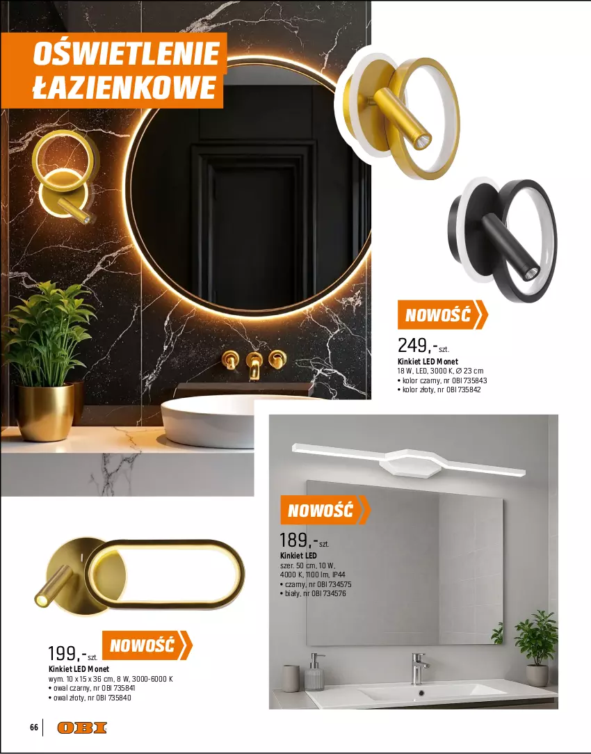 Gazetka promocyjna Obi - Gazetka OBI - ważna 01.09 do 31.12.2025 - strona 66 - produkty: Oświetlenie łazienkowe, Plafon, Plafon LED
