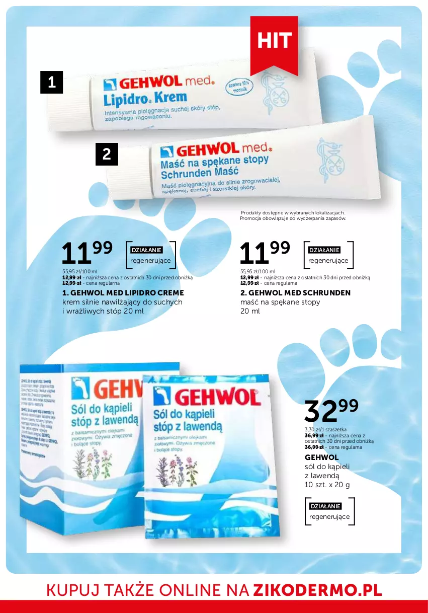 Gazetka promocyjna Ziko - Gazetka Ziko Dermo - ważna 16.10 do 29.10.2025 - strona 14 - produkty: Gehwol, Sól, Sól do kąpieli, Top