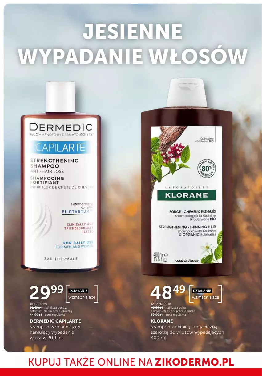 Gazetka promocyjna Ziko - Gazetka Ziko Dermo - ważna 16.10 do 29.10.2025 - strona 18 - produkty: Capilarte, Dermedic, Klorane, Szampon