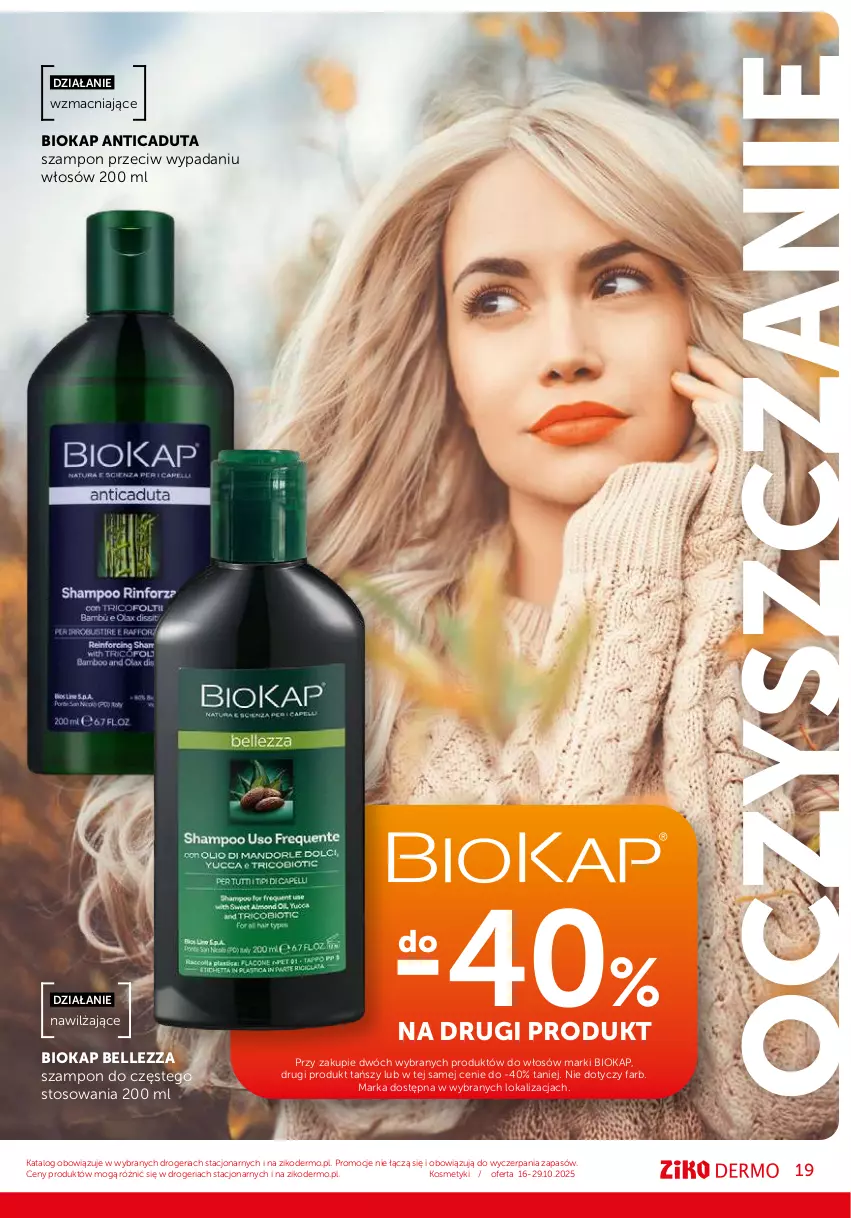 Gazetka promocyjna Ziko - Gazetka Ziko Dermo - ważna 16.10 do 29.10.2025 - strona 19 - produkty: Bell, Biokap, Fa, Okap, Szampon