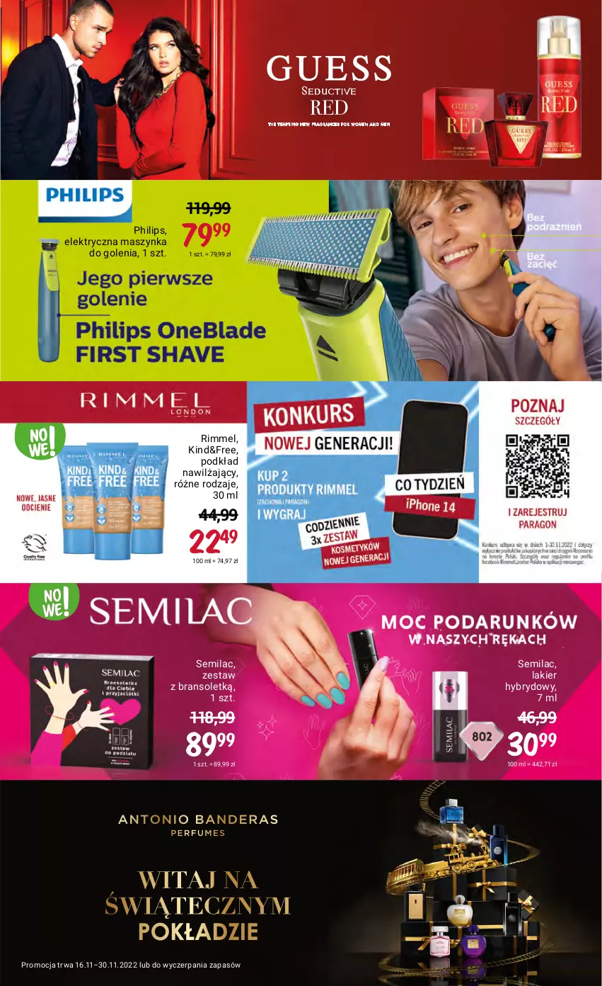 Gazetka promocyjna Rossmann - 16 listopada - ważna 16.11 do 30.11.2022 - strona 19 - produkty: Lakier, Lakier hybrydowy, Maszynka, Maszynka do golenia, Philips, Podkład, Szynka