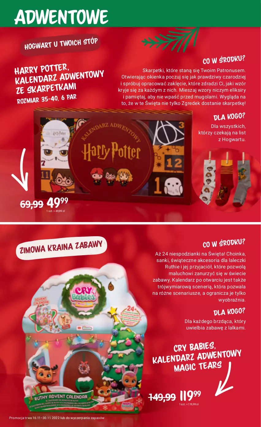 Gazetka promocyjna Rossmann - 16 listopada - ważna 16.11 do 30.11.2022 - strona 7 - produkty: Choinka, Gra, Inka, Kalendarz, Karp, Lalka, Mięta, Sanki, Skarpetki