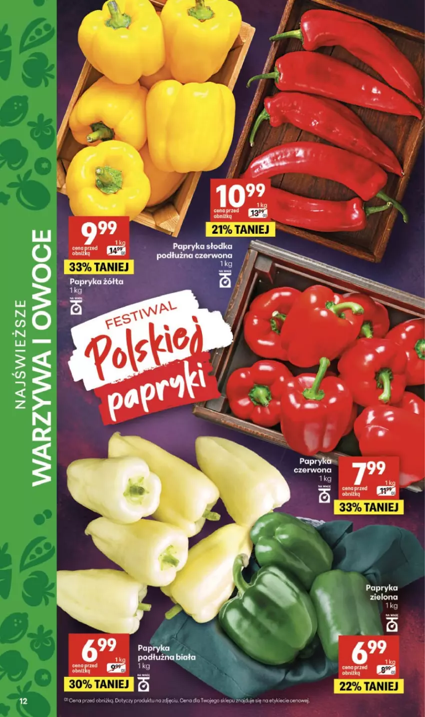 Gazetka promocyjna Delikatesy Centrum - Franczyza DC37 Czwartek - ważna 10.09 do 16.09.2026 - strona 12 - produkty: Owoce, Papryka, Warzywa, Warzywa i owoce