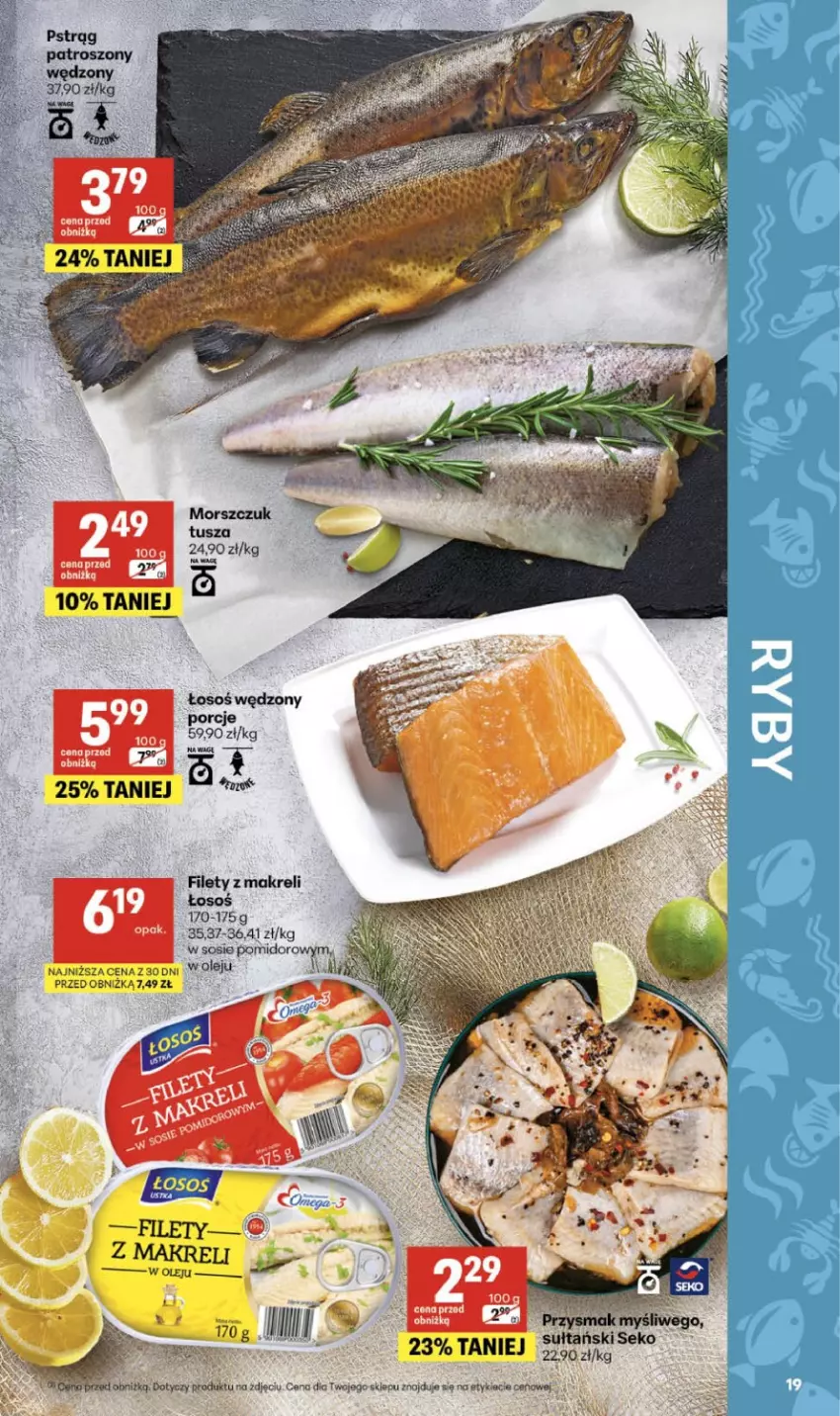 Gazetka promocyjna Delikatesy Centrum - Franczyza DC37 Czwartek - ważna 10.09 do 16.09.2026 - strona 19 - produkty: Olej, Por, Pstrąg, Sos, Tusz