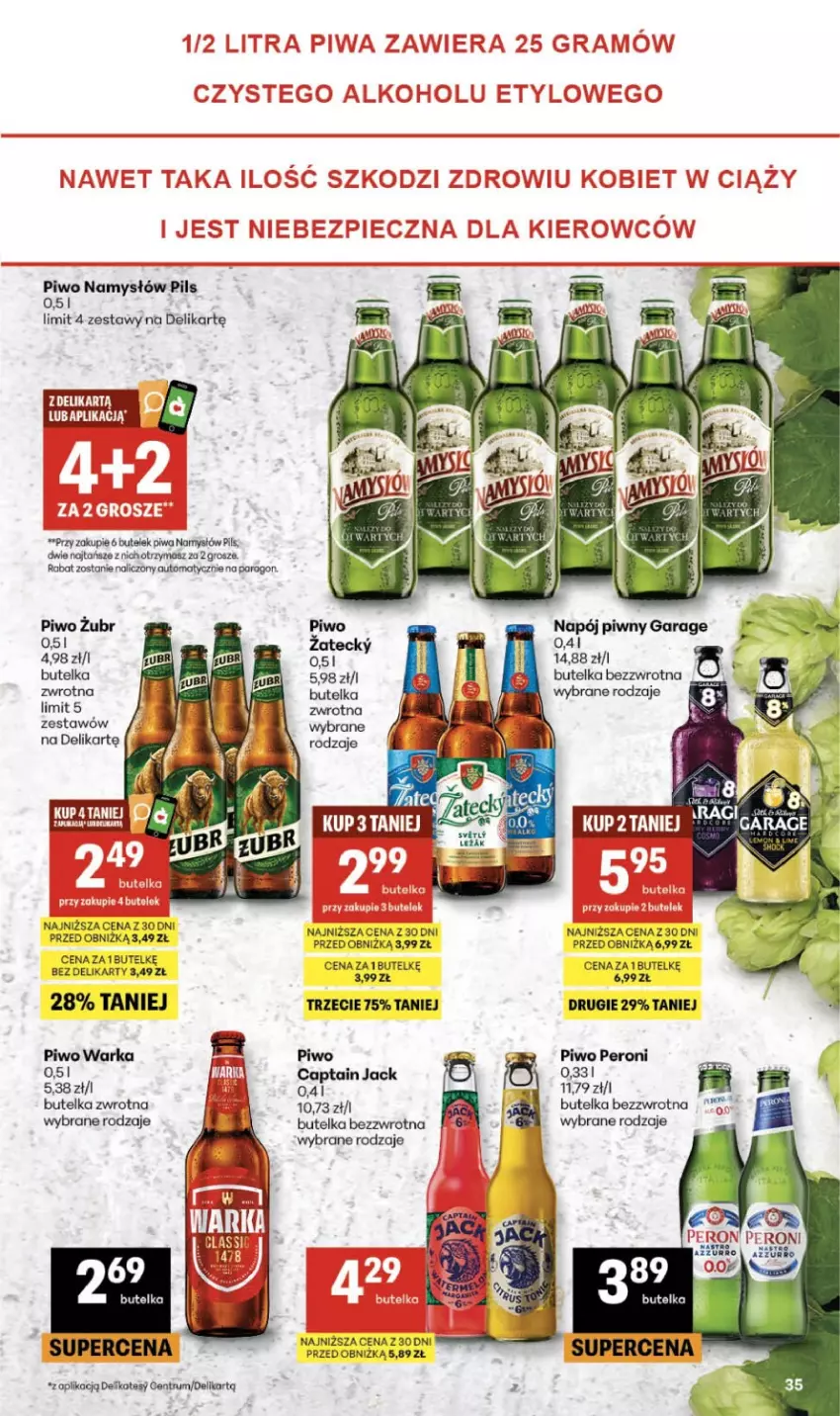 Gazetka promocyjna Delikatesy Centrum - Franczyza DC37 Czwartek - ważna 10.09 do 16.09.2026 - strona 35 - produkty: Captain Jack, Namysłów, Napój, Piwa, Piwo, Rum, Warka
