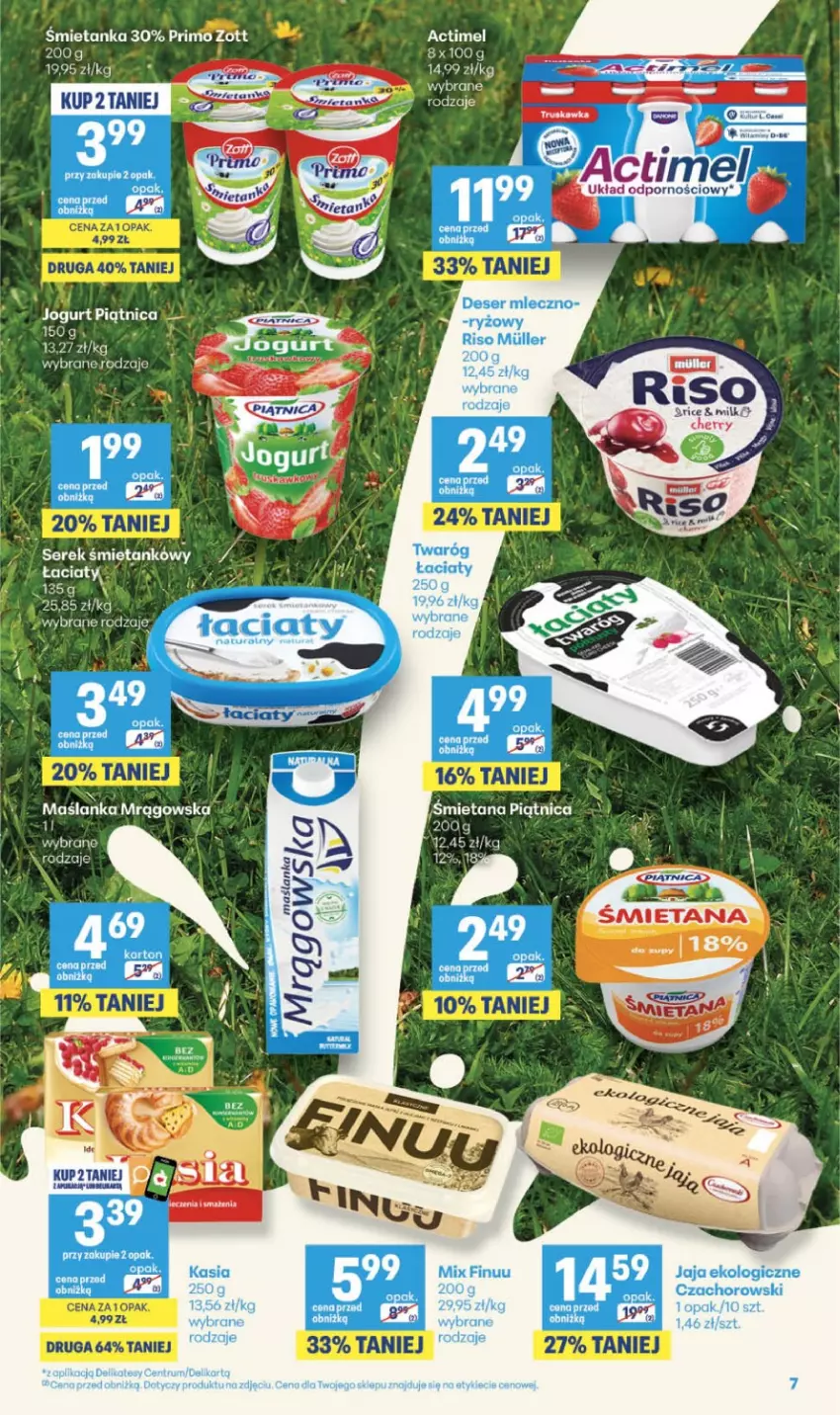Gazetka promocyjna Delikatesy Centrum - Franczyza DC37 Czwartek - ważna 10.09 do 16.09.2026 - strona 7 - produkty: Actimel, Deser, Jaja, Ryż, Ser, Serek, Twaróg
