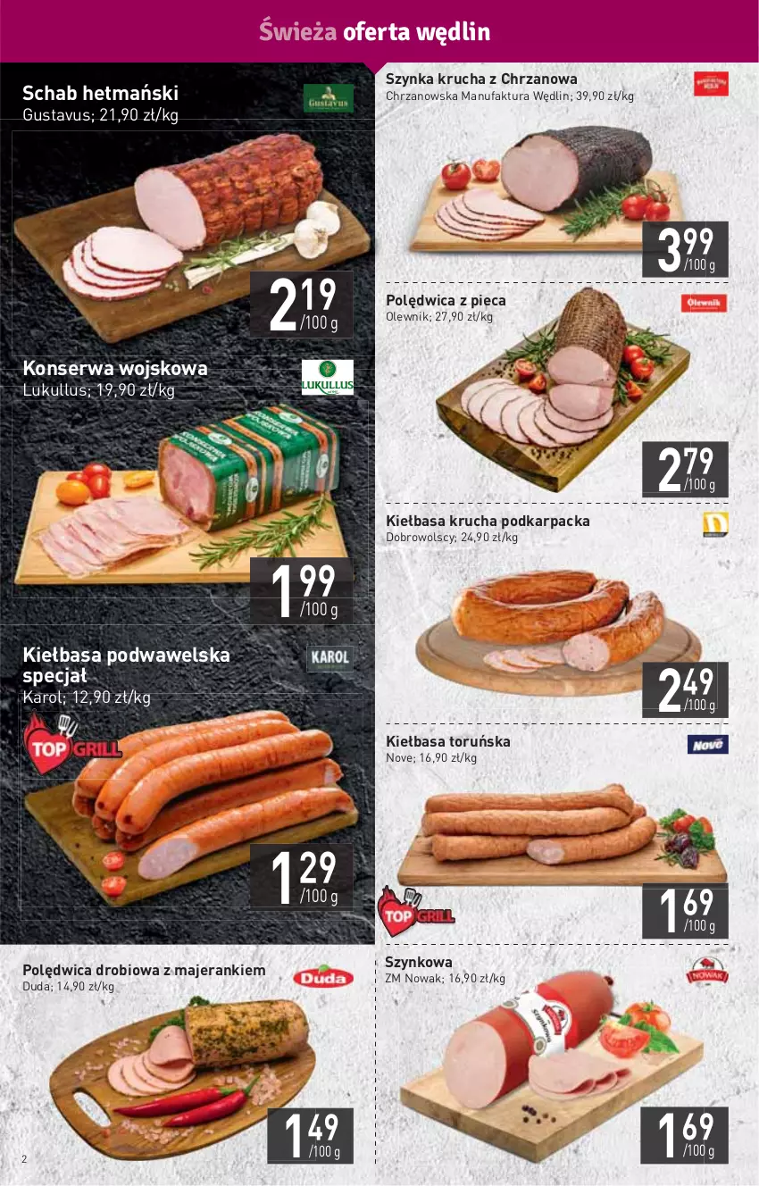 Gazetka promocyjna Stokrotka - Market - ważna 15.07 do 21.07.2021 - strona 2 - produkty: Chrzan, Duda, Fa, HP, Karp, Kiełbasa, Kiełbasa krucha, Kiełbasa podwawelska, NOWAK, Olewnik, Piec, Polędwica, Ser, Szynka, Wawel