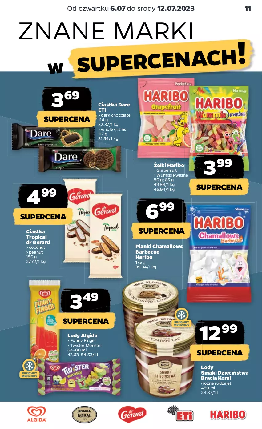 Gazetka promocyjna Netto - Artykuły spożywcze - ważna 06.07 do 12.07.2023 - strona 11 - produkty: Algida, Ciastka, Dr Gerard, Dzieci, Gra, Hama, Haribo, LG, Lody, Tropical