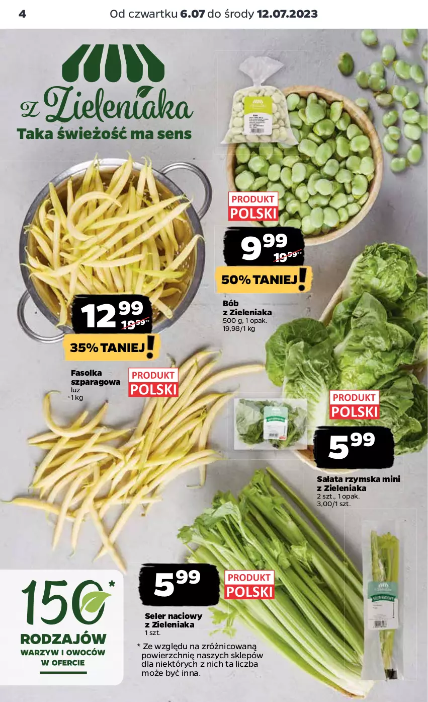 Gazetka promocyjna Netto - Artykuły spożywcze - ważna 06.07 do 12.07.2023 - strona 4 - produkty: Fa, Sałat, Seler naciowy