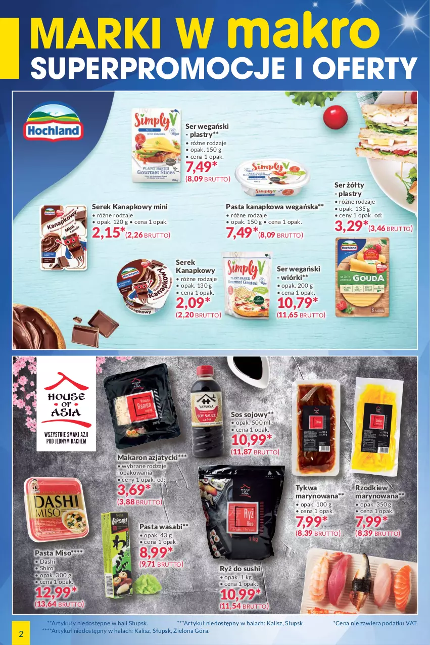 Gazetka promocyjna Makro - [Oferta specjalna] Marki w MAKRO - ważna 23.02 do 08.03.2021 - strona 2 - produkty: Makaron, Pasta wasabi, Ryż, Ryż do sushi, Ser, Serek, Serek kanapkowy, Sos, Sos sojowy, Sushi, Wasa