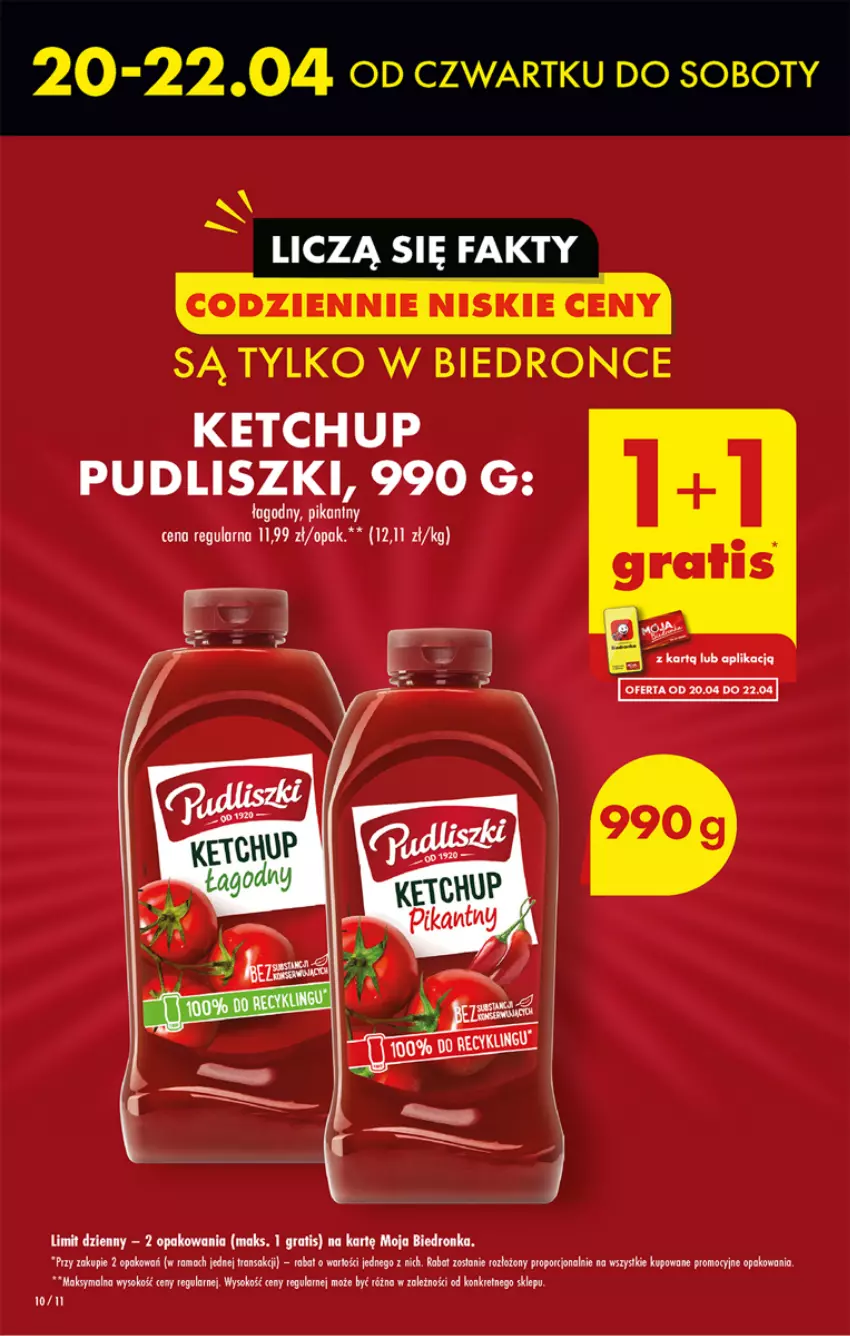 Gazetka promocyjna Biedronka - ważna 20.04 do 26.04.2023 - strona 10 - produkty: Dron, Gra, Ketchup, Kret, Por, Pudliszki, Rama, Sok, Tran