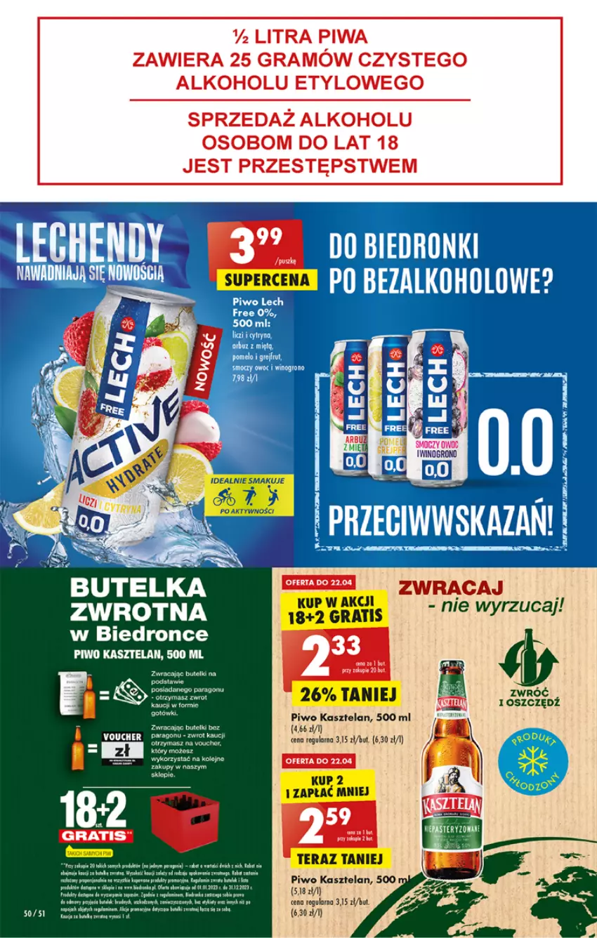 Gazetka promocyjna Biedronka - ważna 20.04 do 26.04.2023 - strona 50 - produkty: Dron, Fa, Gra, Gry, Kasztelan, Kotek, Piwa, Piwo, Por, Wino