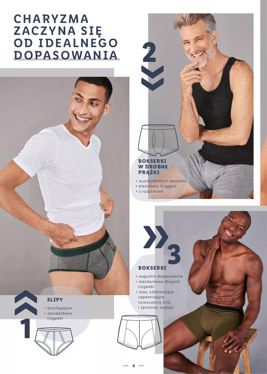 Gazetka promocyjna Lidl - KATALOG BIELIZNY MĘSKIEJ - ważna 04.10 do 31.12.2021 - strona 4 - produkty: Bokserki, Por, Ser, Slipy, Sok, Sport