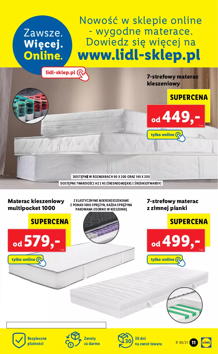 Gazetka promocyjna Lidl - GAZETKA - ważna 26.07 do 31.07.2021 - strona 11 - produkty: Materac, Piec, Tera