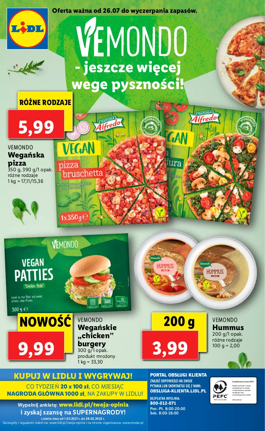 Gazetka promocyjna Lidl - GAZETKA - ważna 26.07 do 31.07.2021 - strona 42 - produkty: Burger, Gry, Hummus, Mola, Mus, Pizza